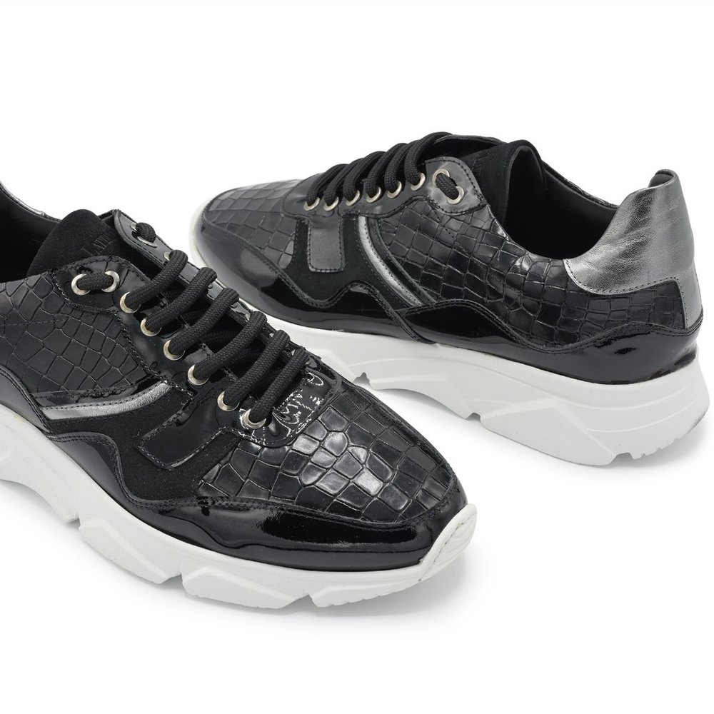 Gianfranco Lattanzi Men Sneakers In Embossed Croco - Picture 4 of 5